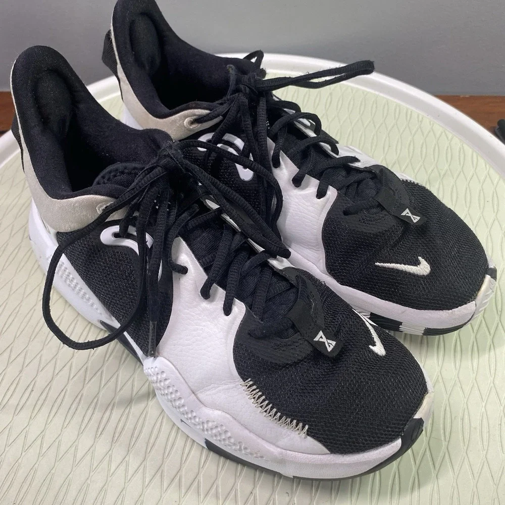 Nike PG 5 TB Men's White&Black Oreo‎ Sneakers Size 8US/7/41